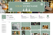 Green Etsy Christmas Templates, a Branding & Logo Template by SunshineStudioBoutique (Thumbnail 11 of 12)