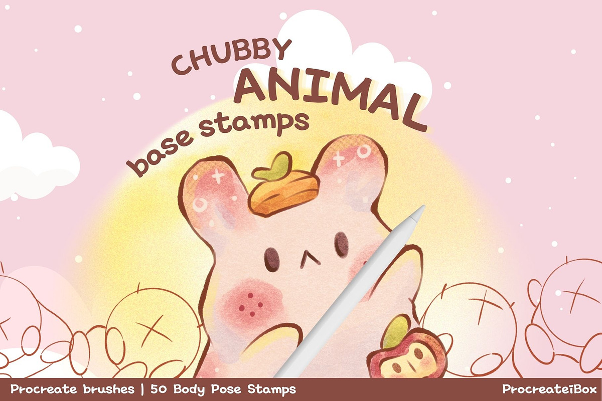 Animal Body Base Procreate Stamps, a Brush Add-On by ProcreateiBox (Photo 1 of 5)