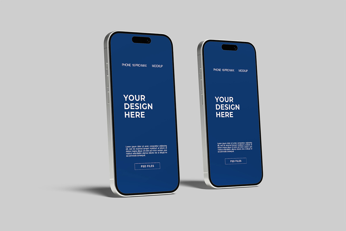 iPhone 16 Pro Max Mockup, an iPhone Mockup by Graphiculon (Photo 10 of 11)