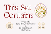 SENTIMENTAL Vintage Floral Logo Set, an Object Graphic by Artflorara (Thumbnail 2 of 13)