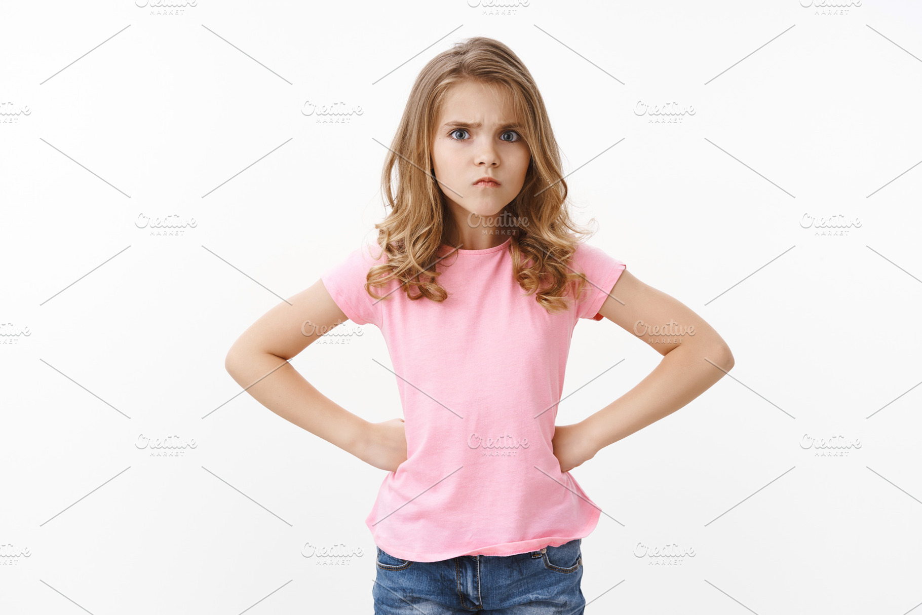 Little angry girl sulk disappointed, a Person Photo by Cookie Studio