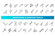 Measuring and marking tools icons, an Outline Icon by Tettygreen (Thumbnail 1 of 2)