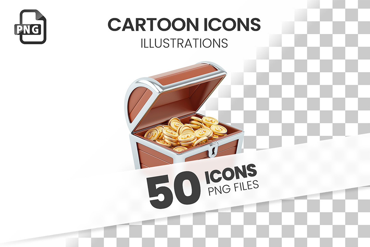 Cartoon Icons – Set of 50 Images, an Object Illustration by 3DMask (Photo 1 of 6)
