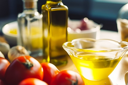 Olive oil and vegetables prepared for cooking recipe, food and s, a Food & Drink Photo by Anneleven