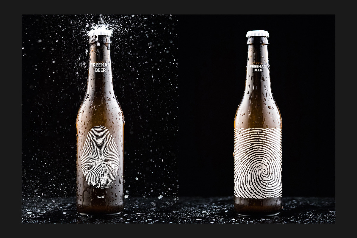 Beer Bottle Mock-Up Set, a Packaging Mockup by Freeman Studio (Photo 5 of 14)