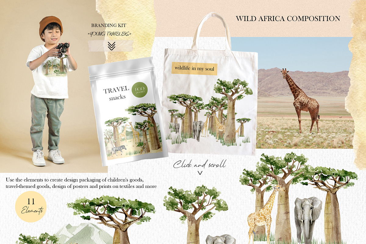 Watercolor Wild Animal Tree, an Animal Illustration by AnnaTkachi (Photo 4 of 7)