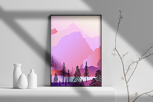 Gradient Mountains - Poster Builder