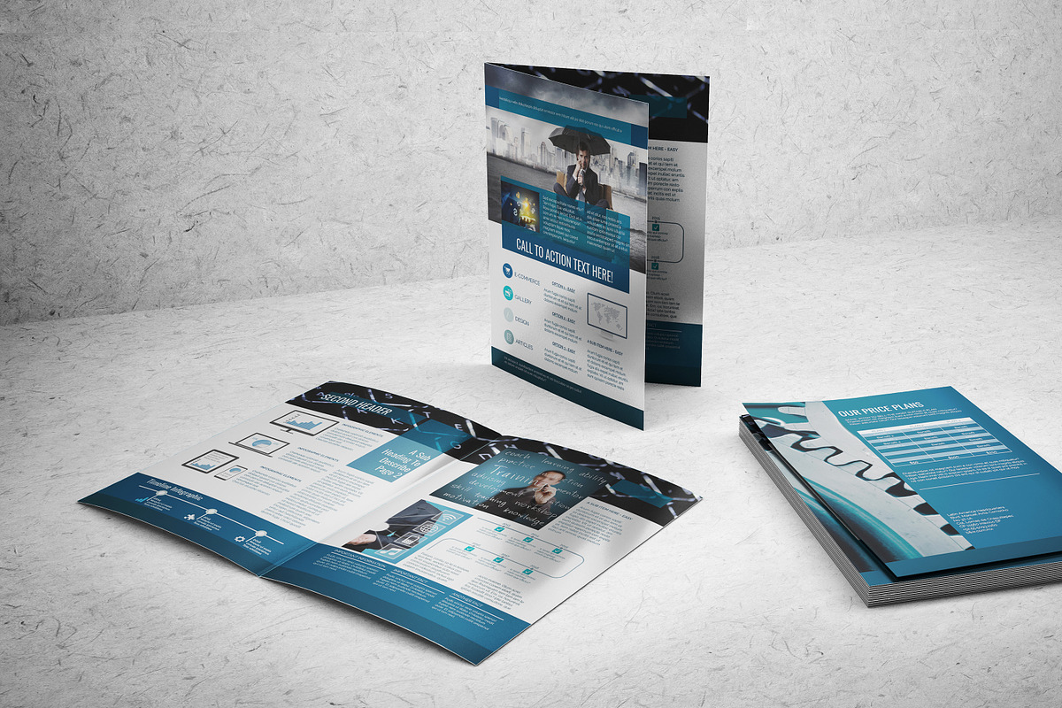 A4 BiFold Brochure Template, a Brochure Template by Machel Design (Photo 1 of 5)