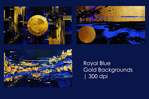 Royal Blue Gold Backgrounds, a Decorative Illustration by StockVerse Creative