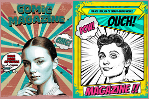 Retro Comic Book Style Poster Art, an Action Add-On by Photoshop Action