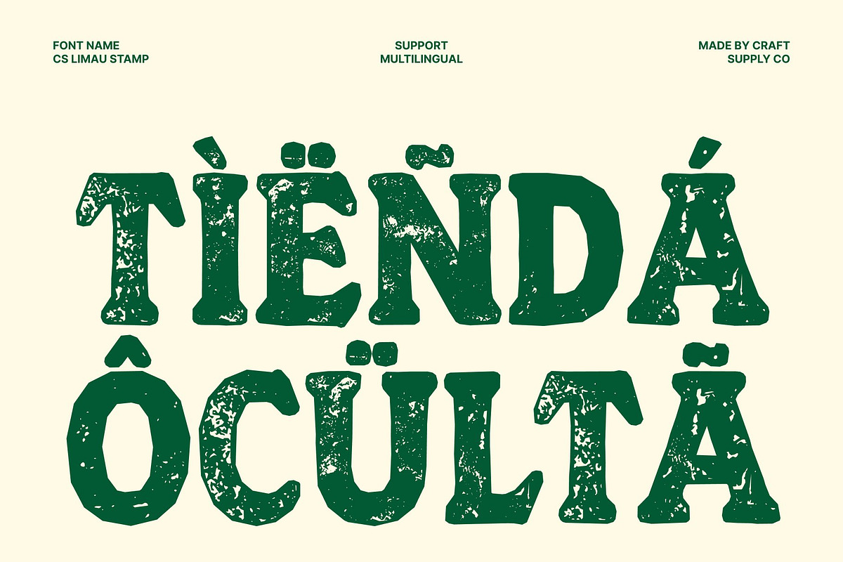 CS Limau Stamp, a Slab Serif Font by Craft Supply Co. (Photo 7 of 8)