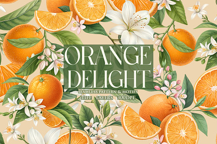 ORANGEDELIGHT Seamless Pattern Print