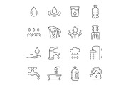 Water line icon set, an Outline Icon by ElineDesign (Thumbnail 1 of 3)