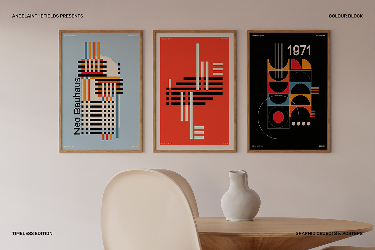 Retro Colour Block Vector Objects, an Object Graphic by angelainthefields (Photo 10 of 23)