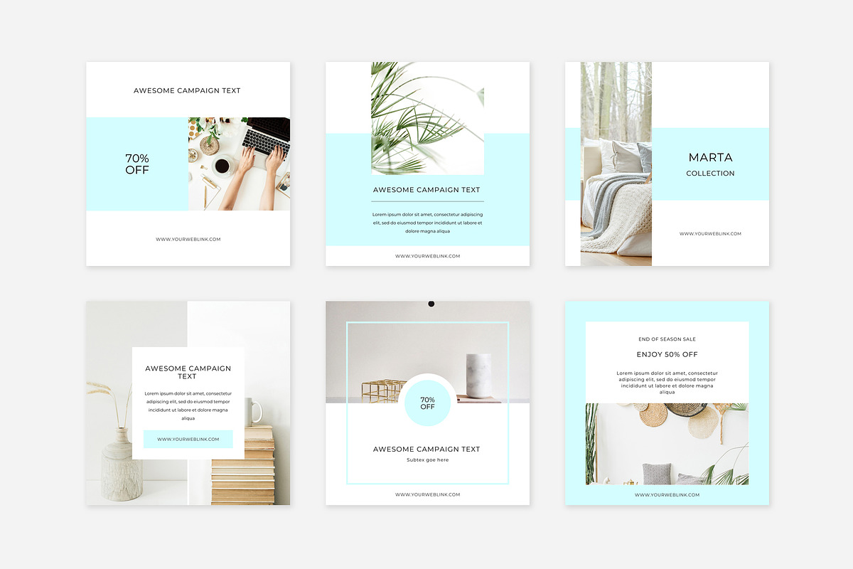 Light CANVA Instagram Pack, a Social Media Template by Swiss_cube (Photo 6 of 8)