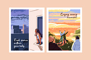People look at sunset or sunrise set, a Person Illustration by PaperTrident (Thumbnail 4 of 5)
