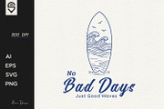 Minimalist surfboard ocean line art, a Graphic by shaondesigns (Thumbnail 1 of 4)