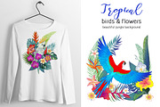 Tropical birds & flowers, an Object Graphic by Anastasia (Thumbnail 4 of 12)