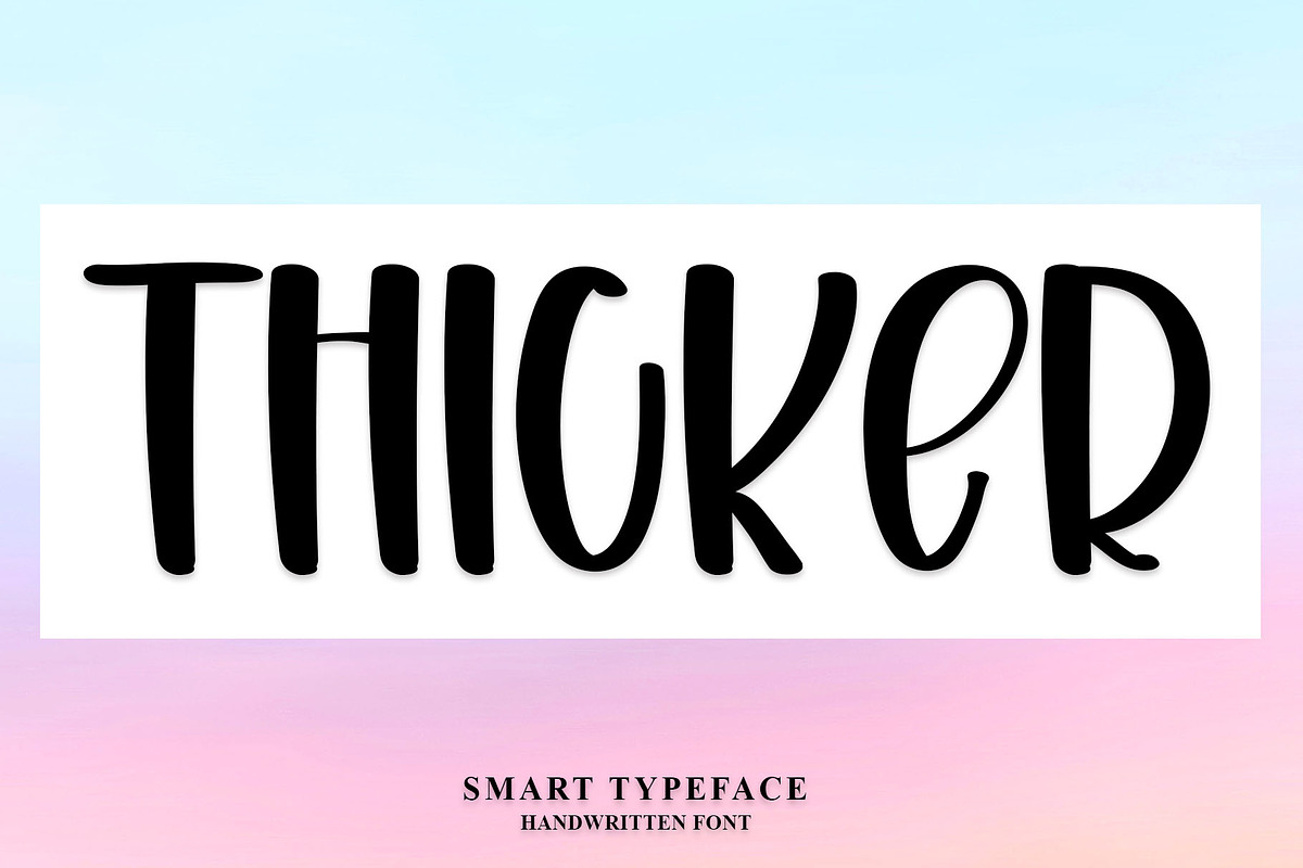 Thicker - Hndwriting Font, a Handwritten Font by InermediaSTUDIO (Photo 1 of 7)