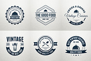 6 Food Logos, Retro Badges, Labels, a Branding & Logo Template by Arslan (Thumbnail 1 of 2)