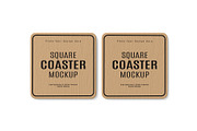 Square Coaster Mockup Set Template, a Product Mockup by graphypix (Thumbnail 1 of 4)