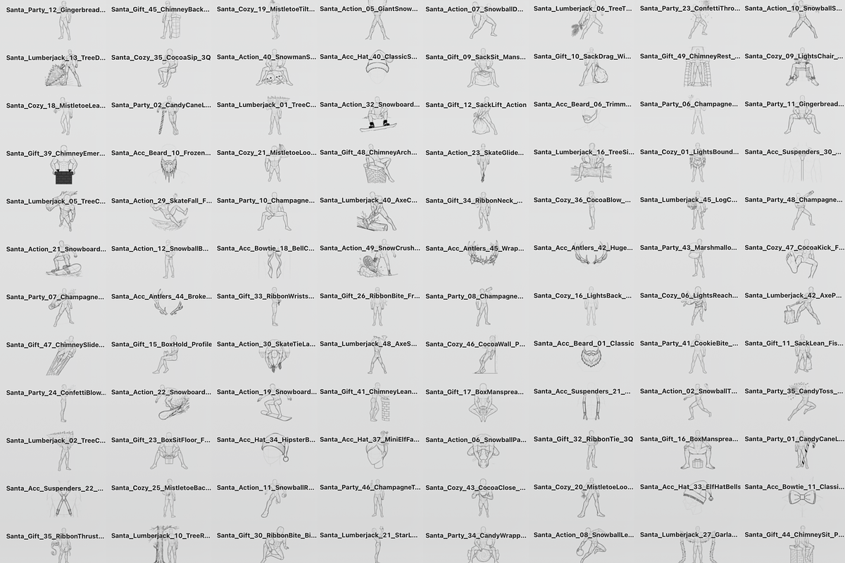220 Hot Santa Bases, a Brush Add-On by Selentaori Studio (Photo 3 of 12)