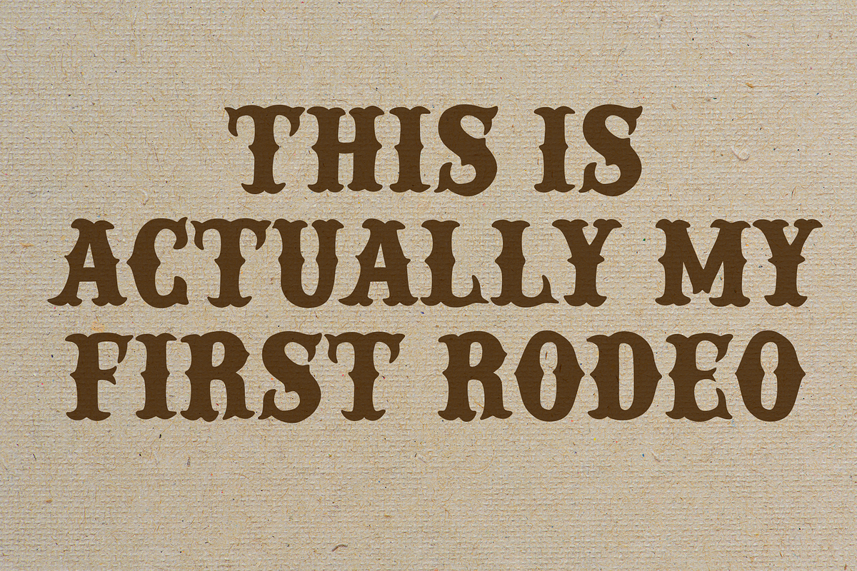 Unbridled - A Western Font, a Serif Font by Shelbeemili (Photo 2 of 3)