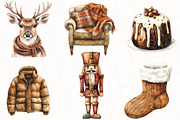 Watercolor Winter Cocoa Clipart, an Illustration by OK Design (Thumbnail 2 of 5)