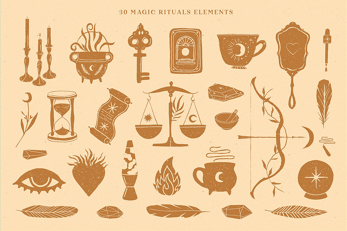 Retro Mystic Graphics Pack, an Object Graphic by Ayya Studio (Photo 7 of 16)