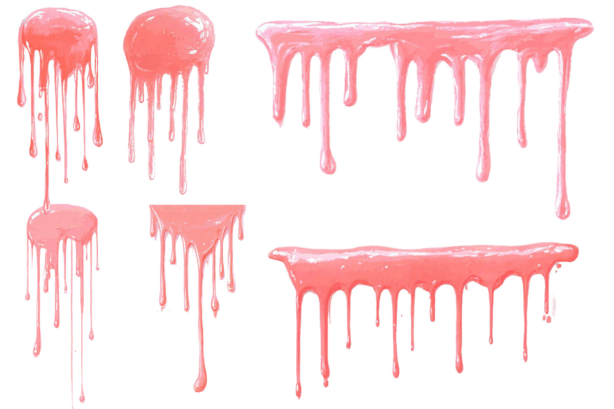 Pink Drip Melted Sublimation Bundle, an Illustration by Designworld (Photo 2 of 4)