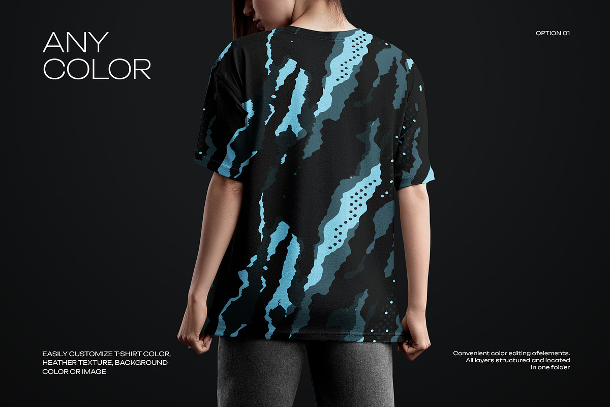 5 Mockups Woman Oversize T-Shirt, a Shirt Mockup by Grow Design Craft Studio (Photo 2 of 8)