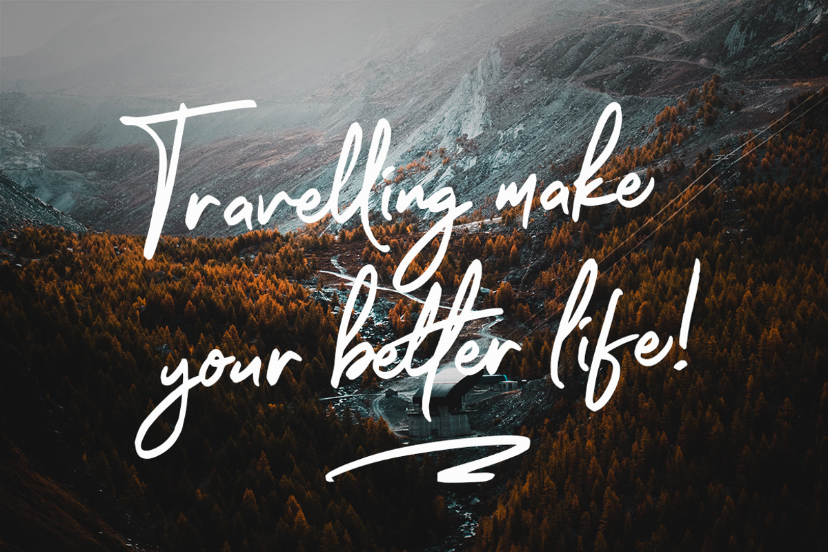 Hello Santtiny Brush Instagram Font preview 4