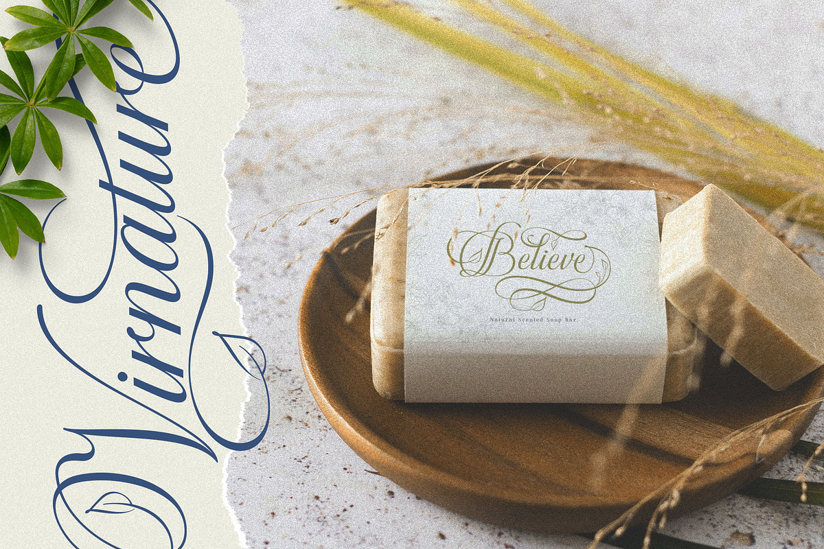 The Virnature Nature Script, a Script Font by alit design (Photo 14 of 18)