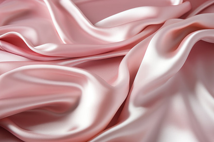 Сlose up of rippled pink satin fabric cloth texture background., a Beauty & Fashion Photo by AS photostudio