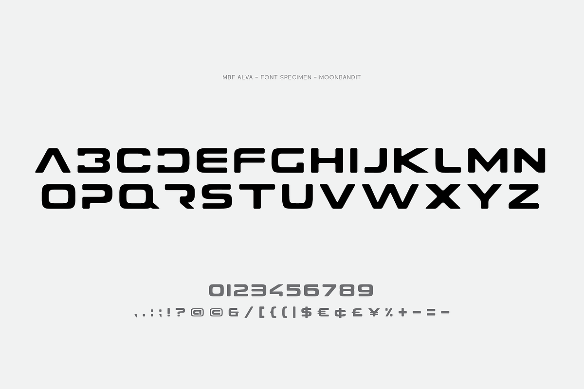 MBF Alva - Futuristic rounded font, a Sans Serif Font by MoonBandit (Photo 4 of 5)