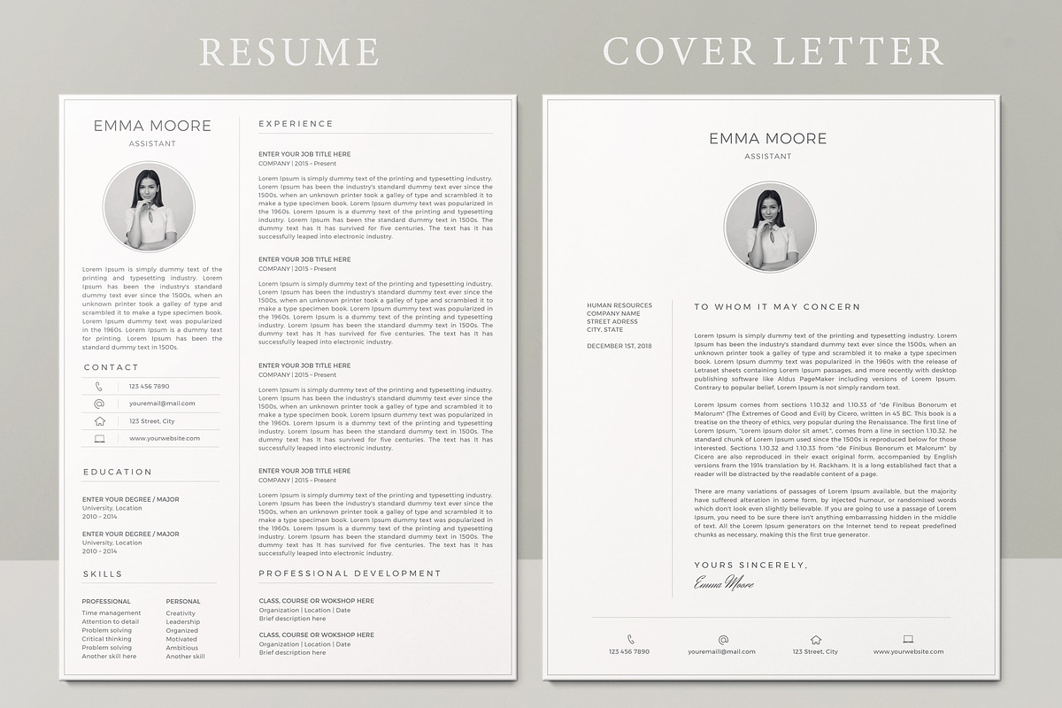 Resume Template / CV, a Resume Template by TheResumeCoach (Photo 3 of 7)