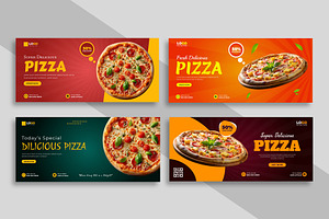 Pizza Shop Facebook Cover Template, a Social Media Template by Designgrove
