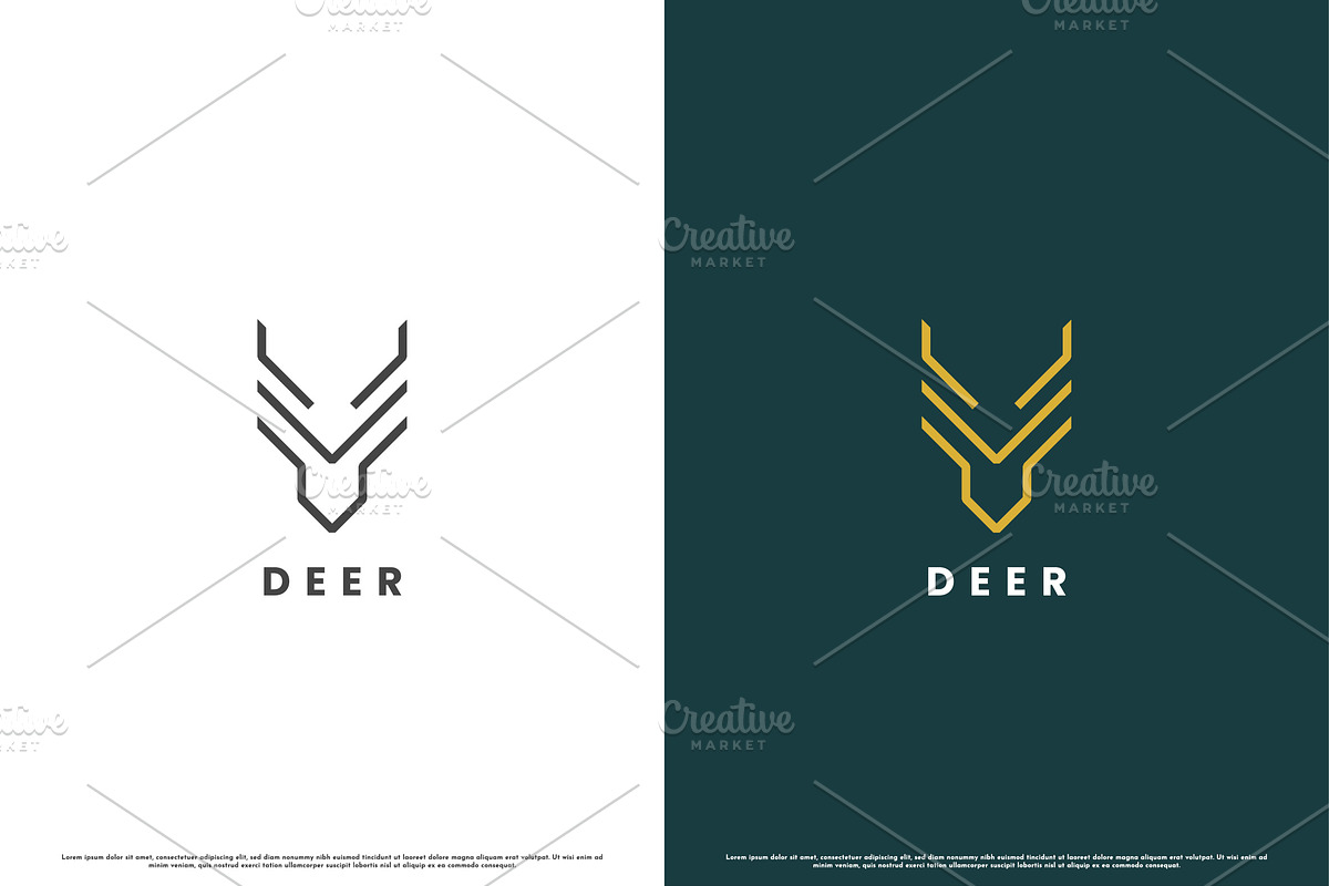 Minimal Deer Head Logo Design Icon, a Branding & Logo Template by Morvana Crew