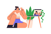 Modern people using gadgets set, a Technology Illustration by Good Studio (Thumbnail 5 of 8)