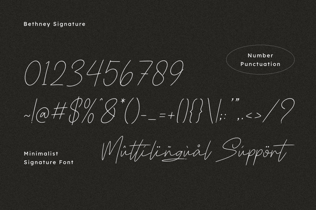 Bethney Signature - Minimalist Font, a Script Font by Masyafi Studio (Photo 3 of 8)