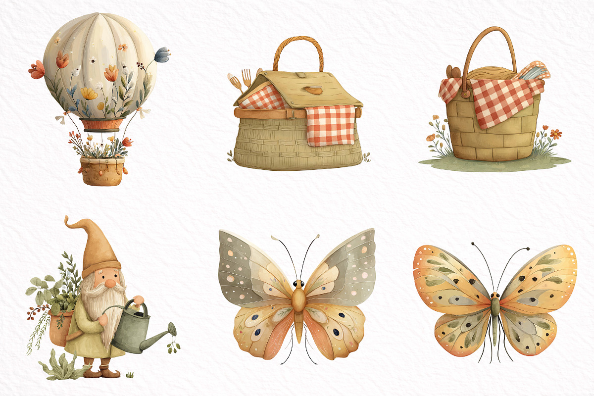Whimsical Summer Clipart Bundles, an Illustration by DreamArtGraphic (Photo 3 of 7)