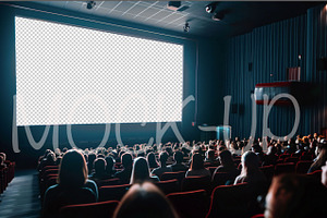 Empty Cinema Screen Blank Mockup, a Templates & Theme by VetalStock