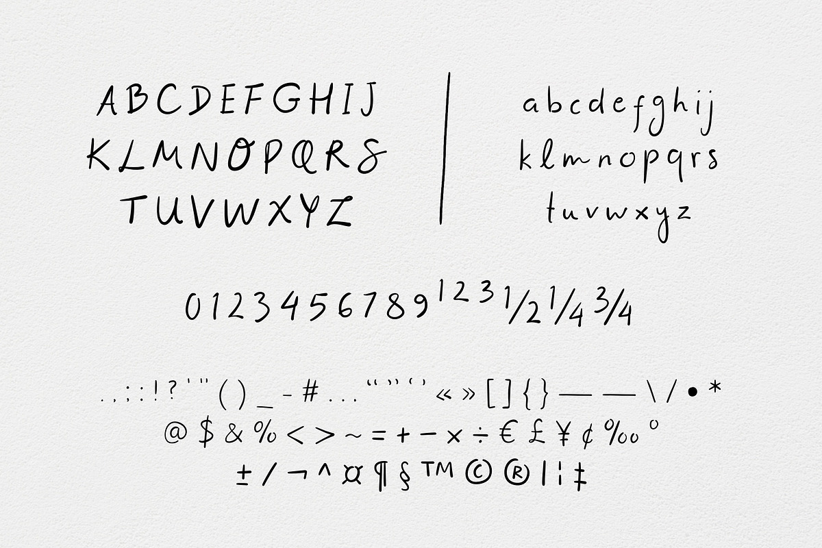 Quiet Ink - A Handwritten Font, a Handwritten Font by byherline (Photo 2 of 4)