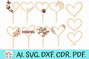Valentines Day Heart Cake Topper svg, a Pattern Graphic by MegaPrezencik (Thumbnail 1 of 7)