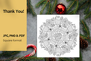 Winter Mandalas | Coloring Pages, a Decorative Illustration by ChristinaDesigns (Thumbnail 4 of 4)