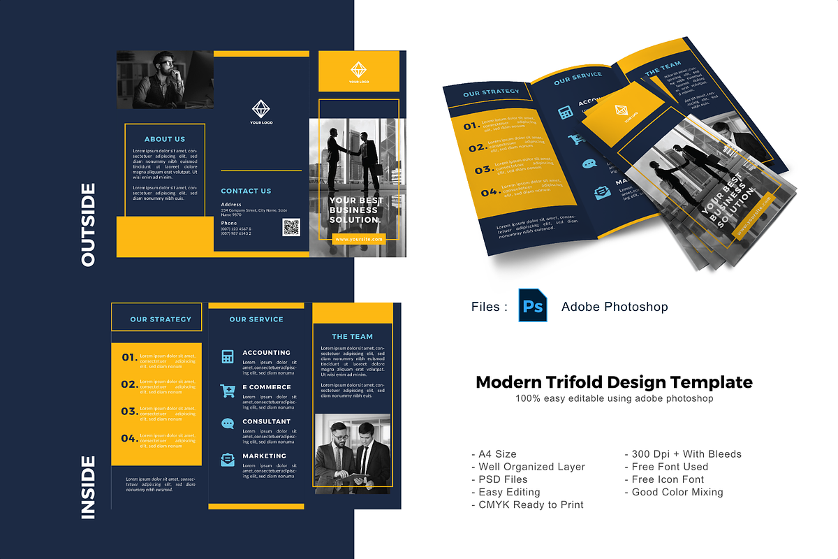 SALE | 36 BUNDLE TRIFOLD BROCHURE, a Brochure Template by rivatxfz (Photo 32 of 37)