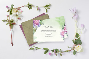 Funeral Floral Thank You Card