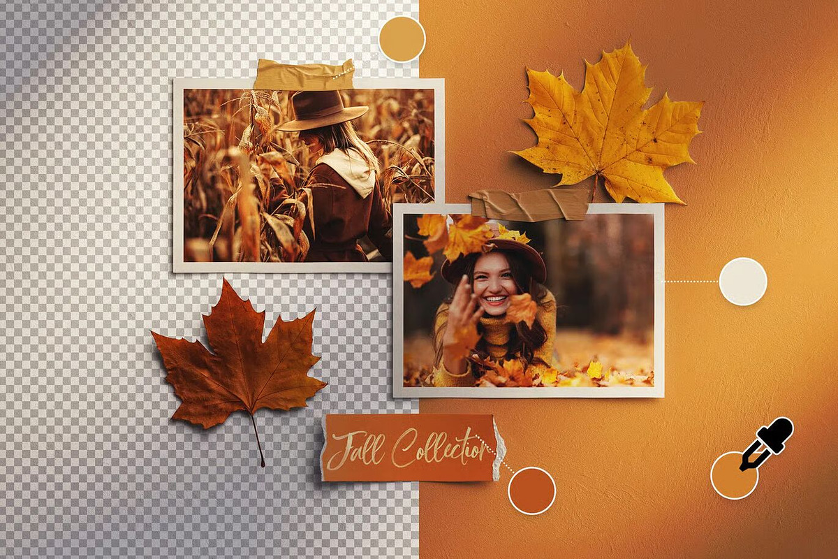 Moodboard with Photos & Autumn Leaf, a Marketing Template by UInstrument (Photo 7 of 7)