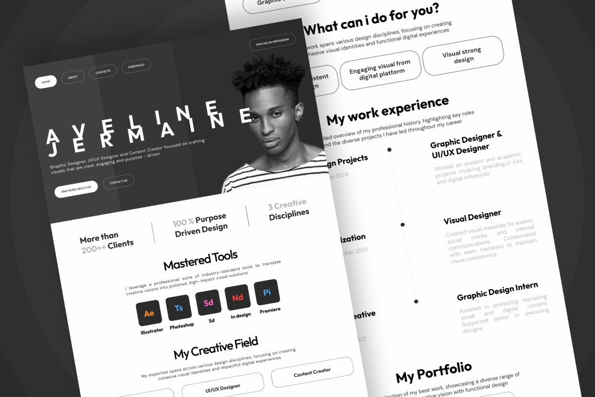 Aveline - Student Portfolio Landing, a Landing Page Template by productype1 (Photo 4 of 5)