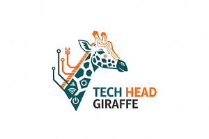 Tech Head Giraffe, a Branding & Logo Template by Logocreative